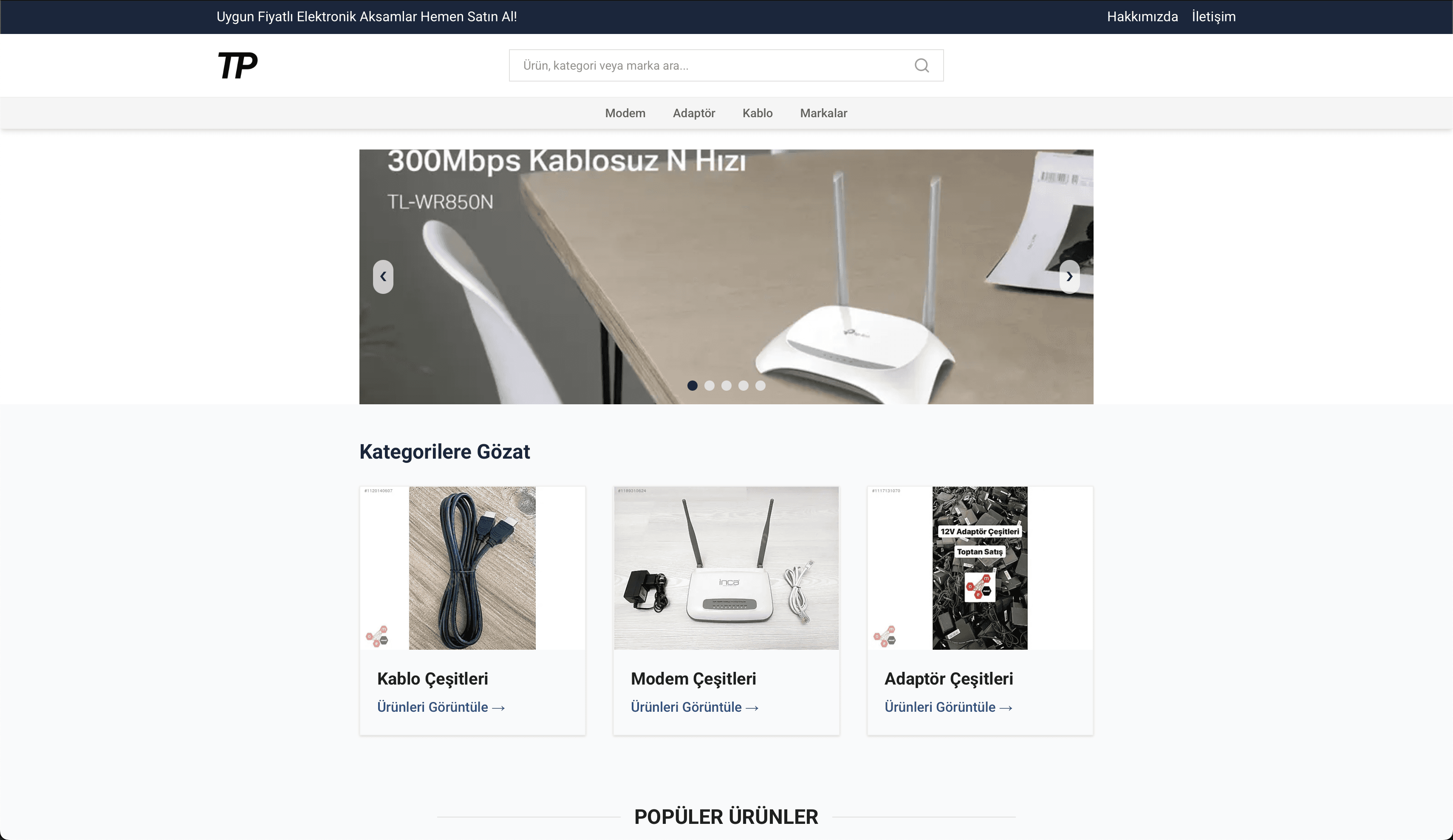 TeknoPazar - Full Stack Development Project by Hakkı Günal